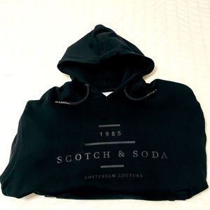 Scotch & Soda mens Hoodie XL, Black. Never worn!